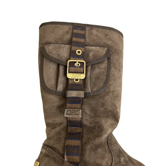 UGG Australia Size 8 “1895 Retro” Cargo Tall Zip Brown Boots Womens shearling - Picture 13 of 16